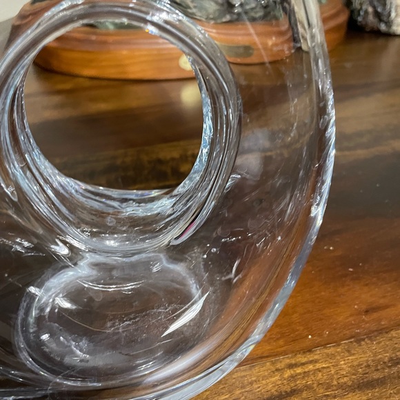 Glass Vase or Pitcher with Unique Handle - Picture 9 of 11